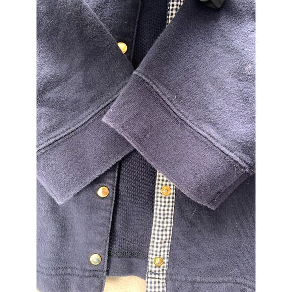 LAUREN RALPH LAUREN | MEDIUM WOMEN'S | METAL BUTTON DOWN VTG CARDIGAN in NAVY - Picture 10 of 10